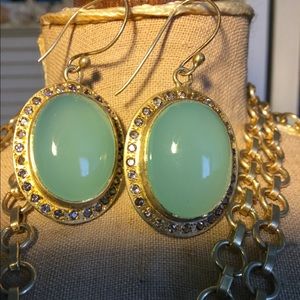 Jamie Young designed Chalcedony pendant and earrings.
